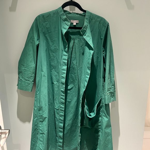 COS SHIRT DRESS WITH LARGE POCKET Green - Picture 4 of 4
